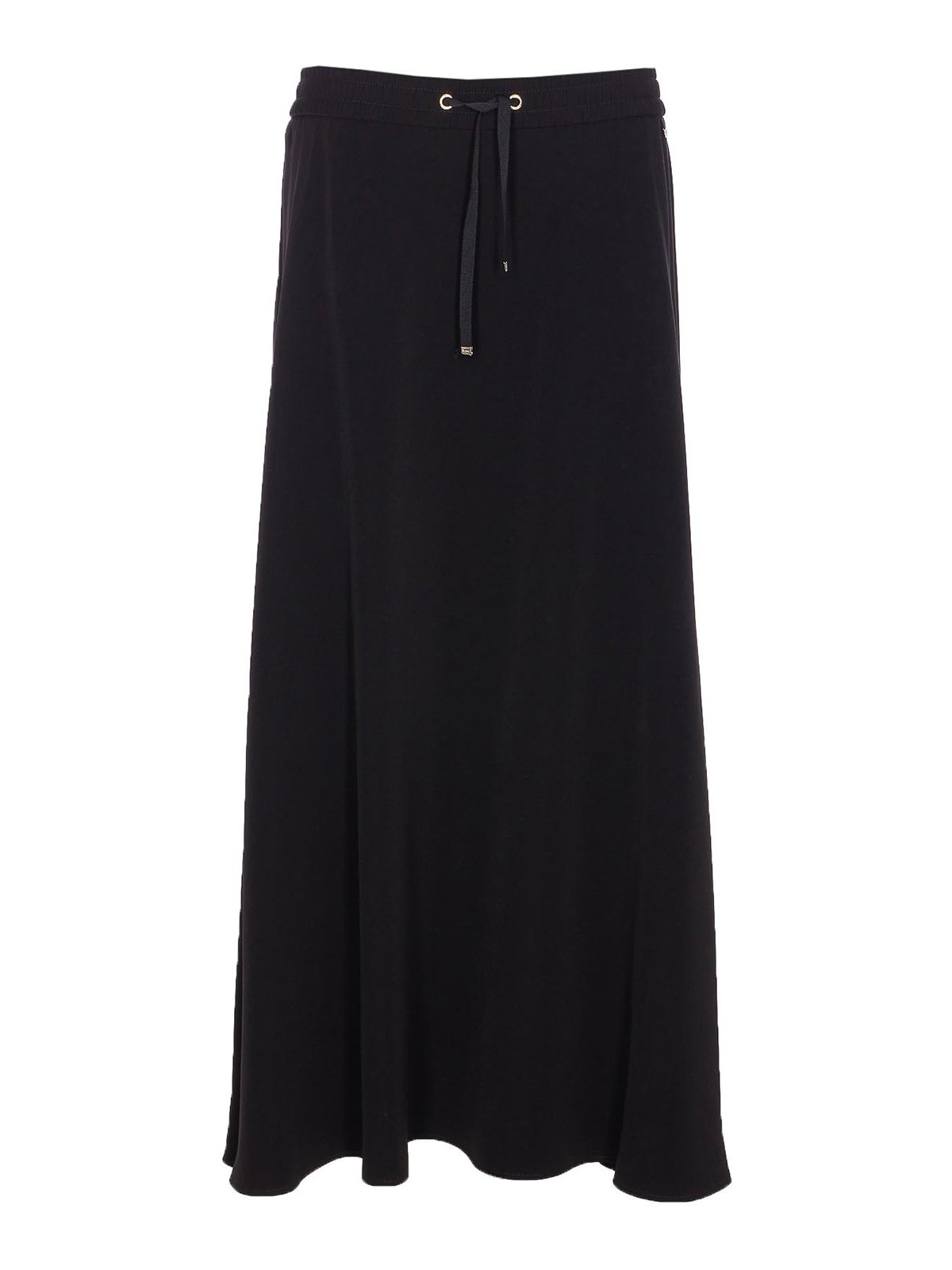 Herno Nylon Skirt With Drawstring And Elastic Waistband In Black