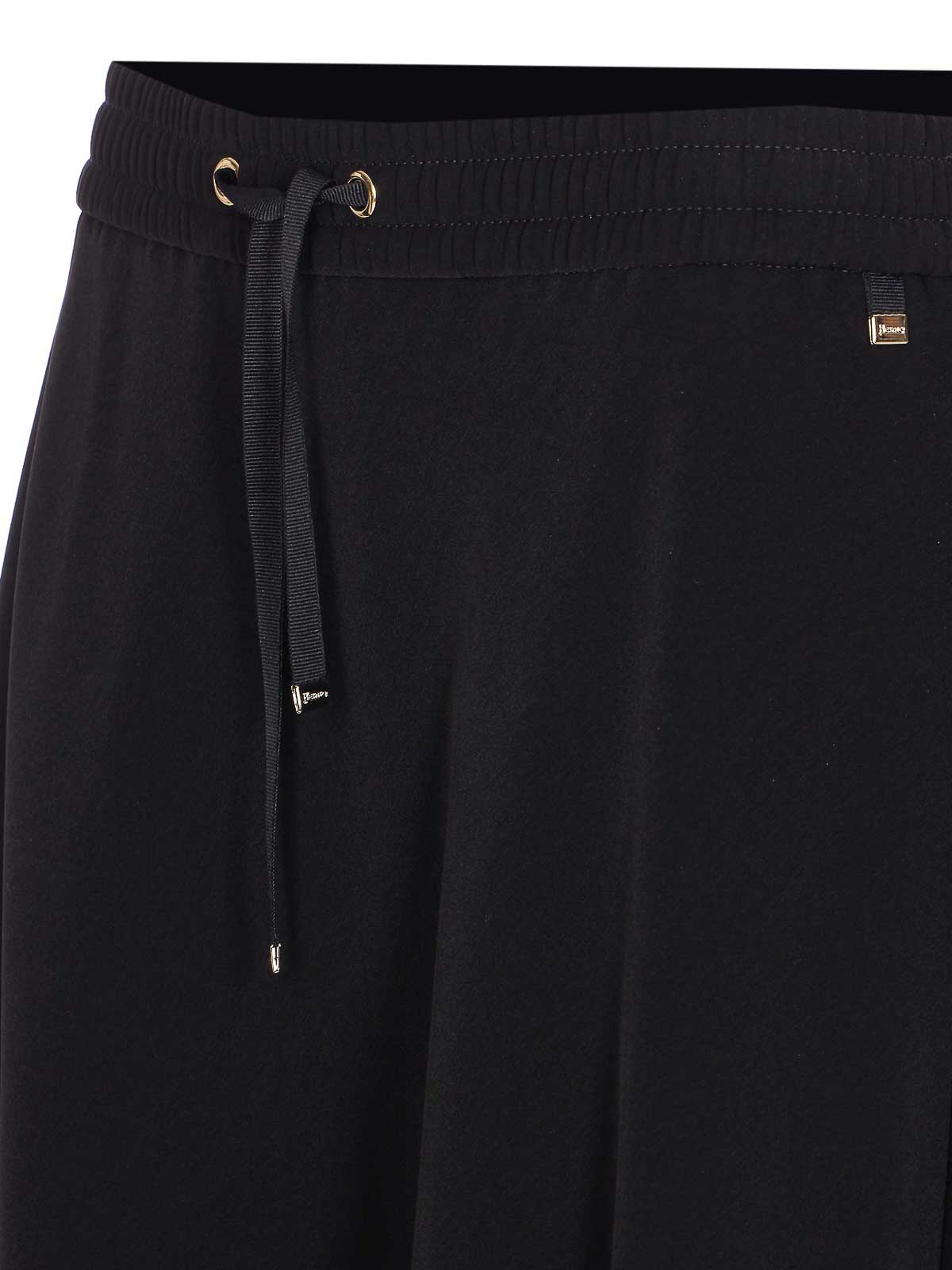 Herno Nylon Skirt With Drawstring And Elastic Waistband In Black