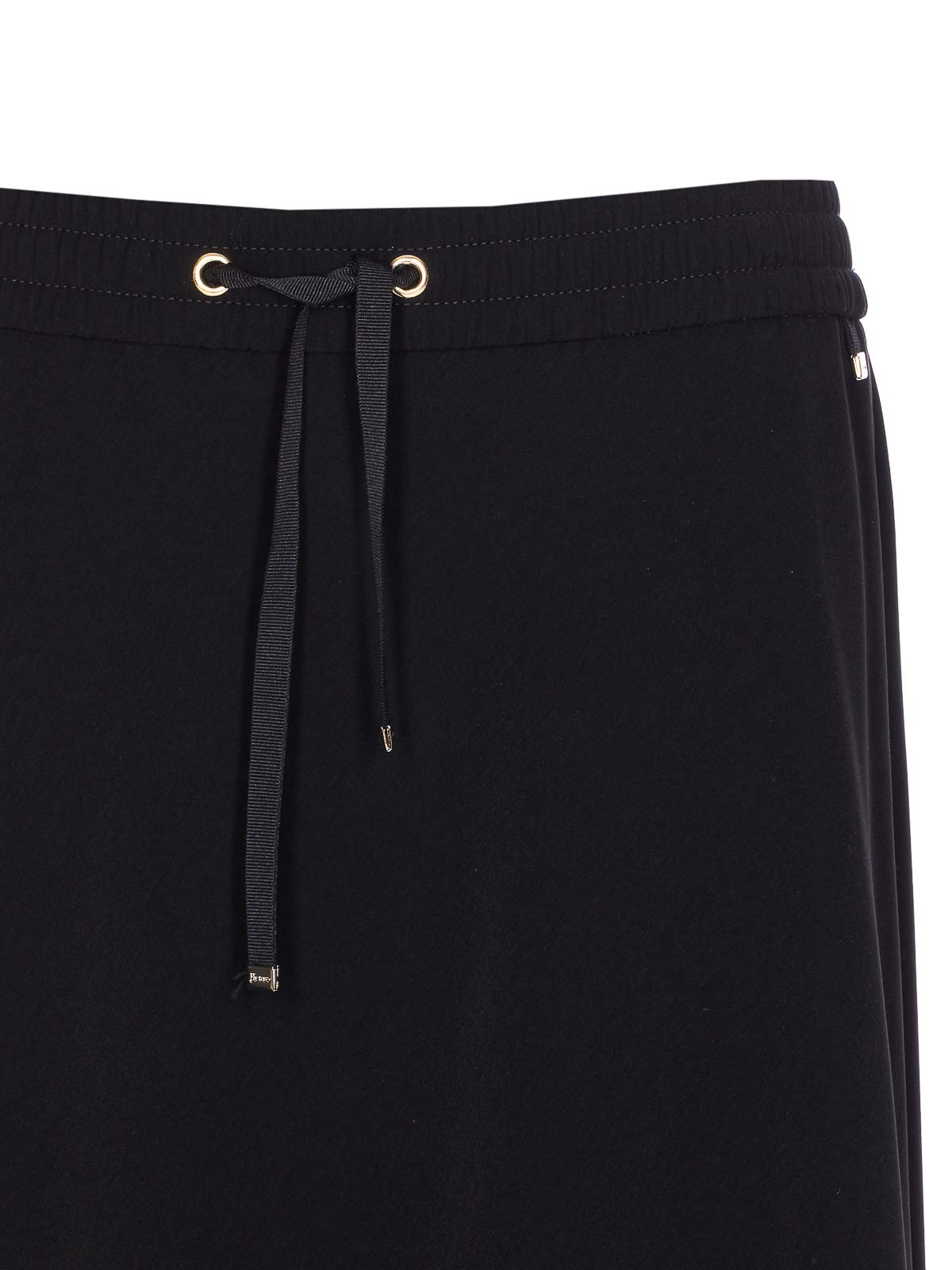 Herno Nylon Skirt With Drawstring And Elastic Waistband In Black