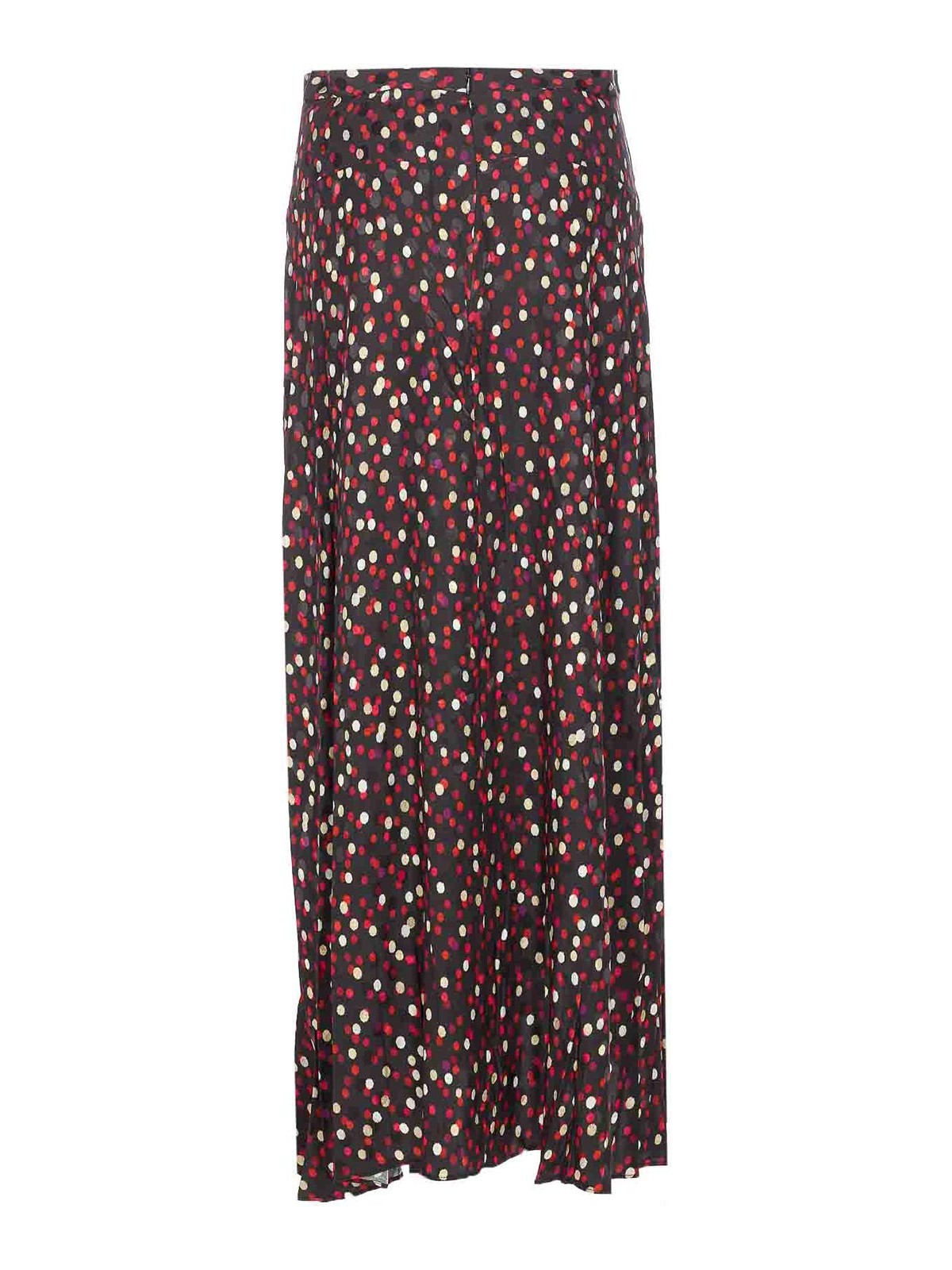 Isabel Marant Womens Black Red Sakura Polka-dot Silk-blend Midi Skirt In Red