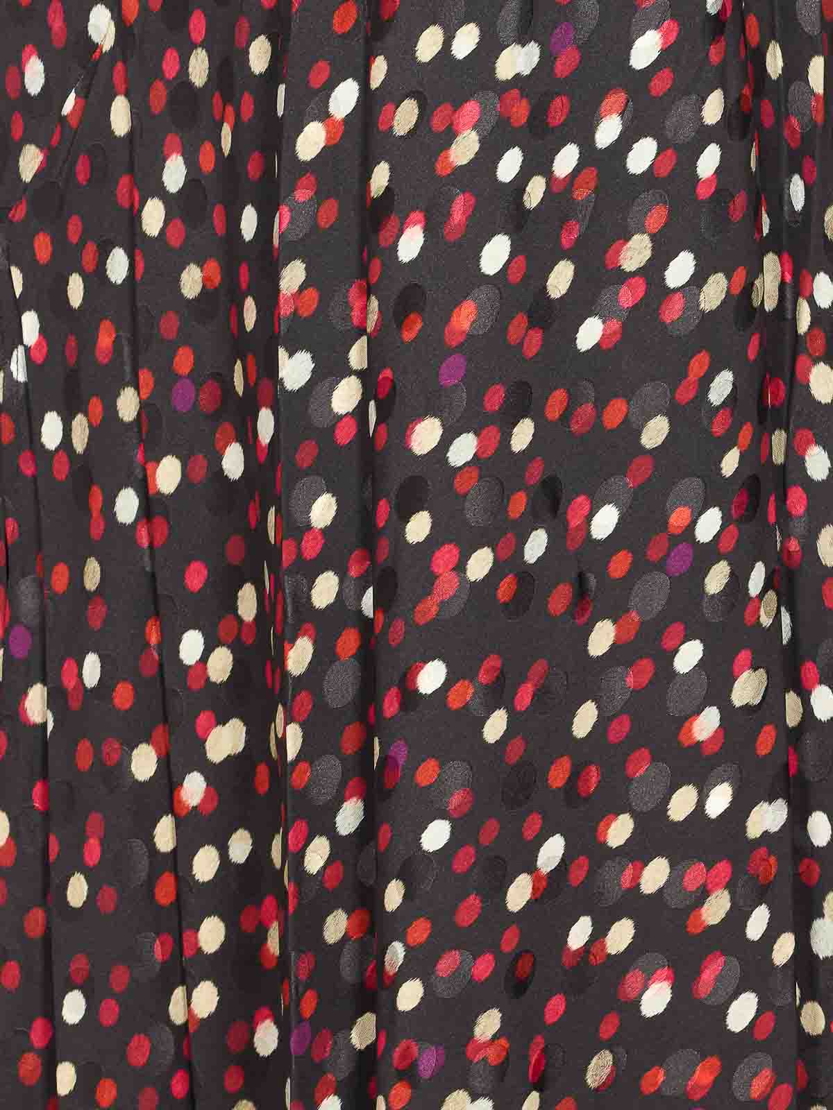 Isabel Marant Womens Black Red Sakura Polka-dot Silk-blend Midi Skirt In Red