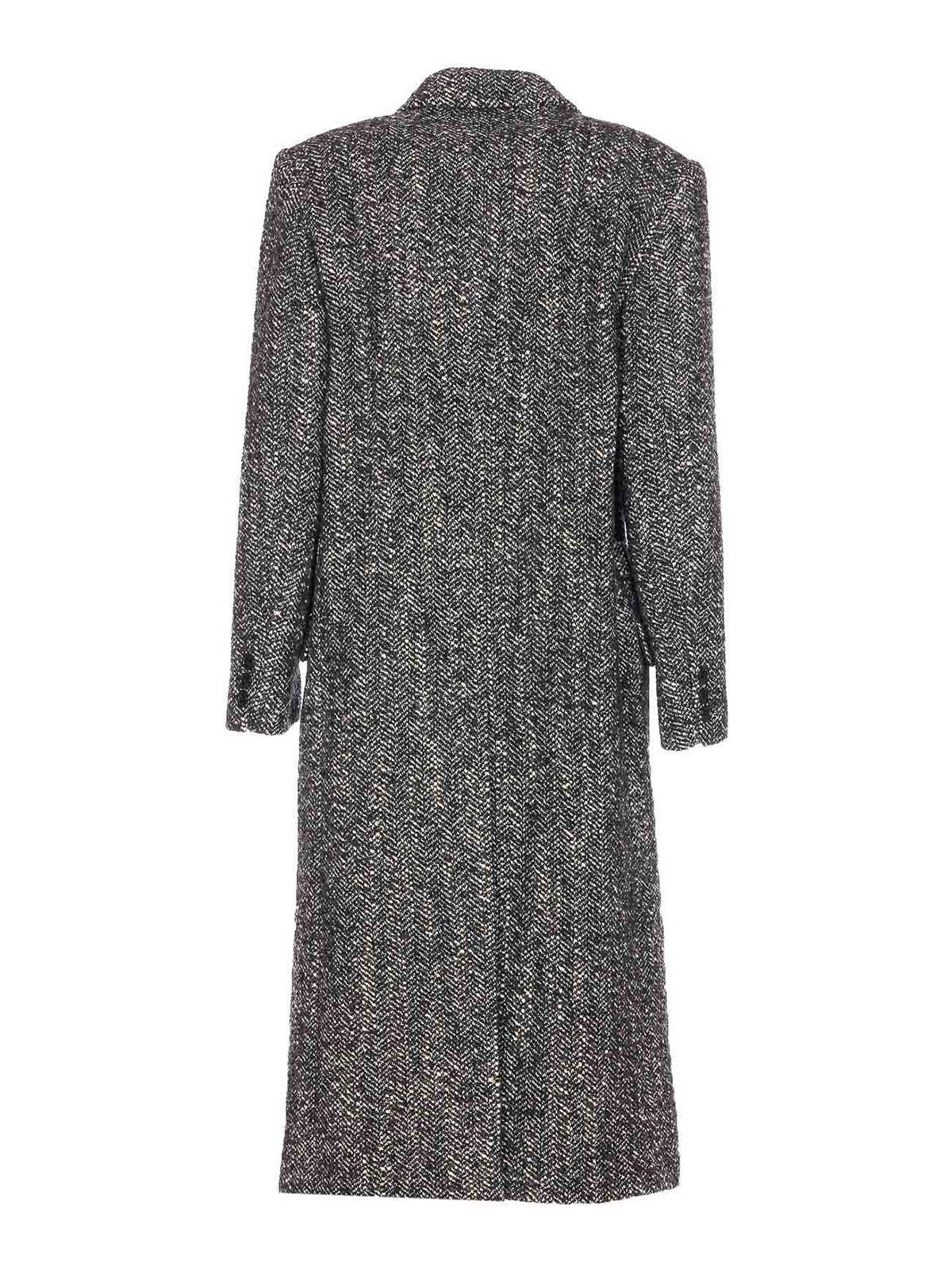 Isabel Marant Black And Ecru Ebayane Coat In Gray