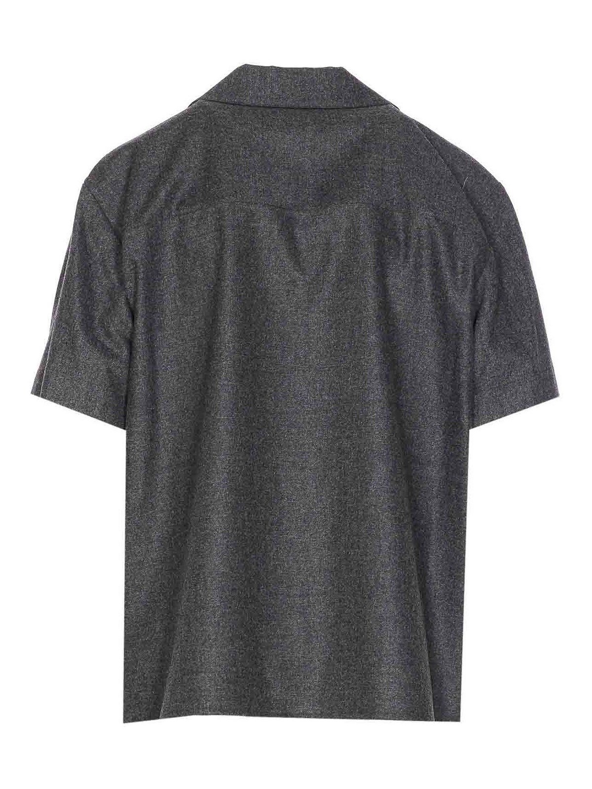Khaite Womens Storm Riordan Camp-collar Stretch-wool And Cashmere Shirt In Gray