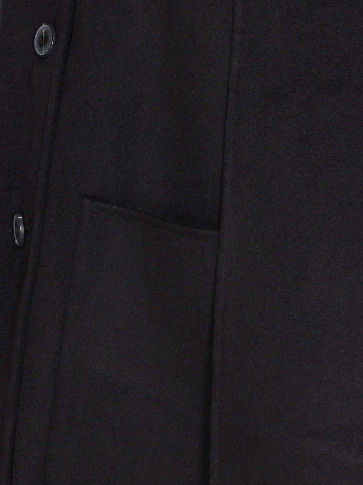 The Dynamis Studio Black Antwerp Coat Frontal Buttons Closure In Black