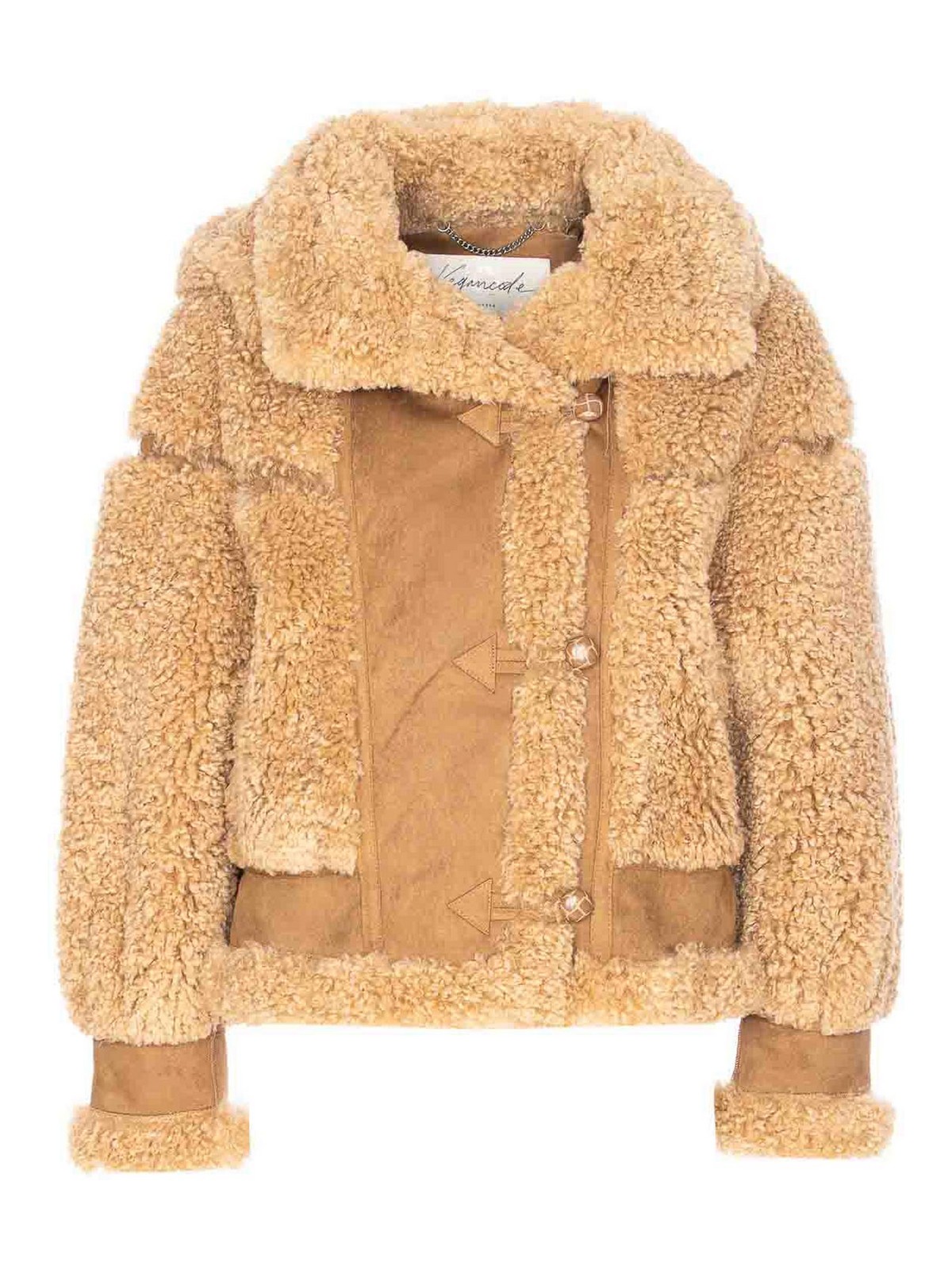 Vegancode Beige Jacket Removable Hood In Brown