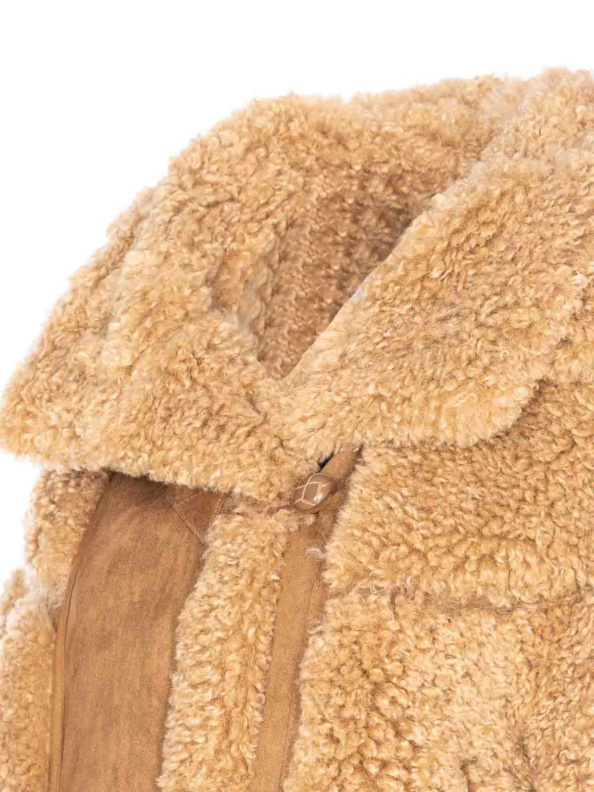 Vegancode Beige Jacket Removable Hood In Brown