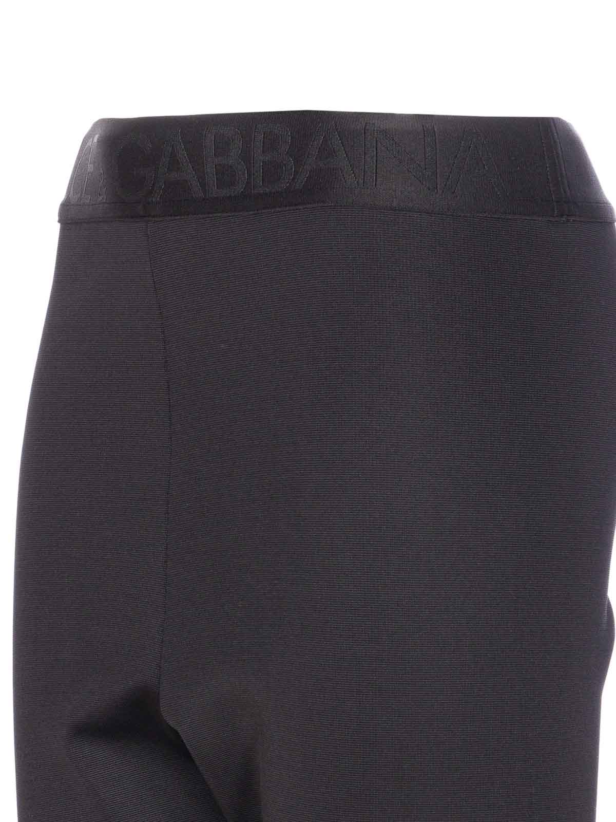 Dolce & Gabbana Logo Leggings In Black