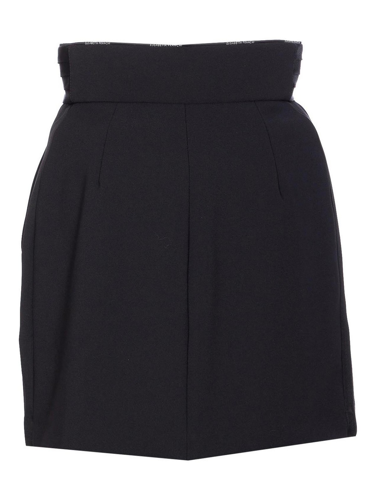 Elisabetta Franchi Knee Length And Midi Skirts With Belt Loops In Black