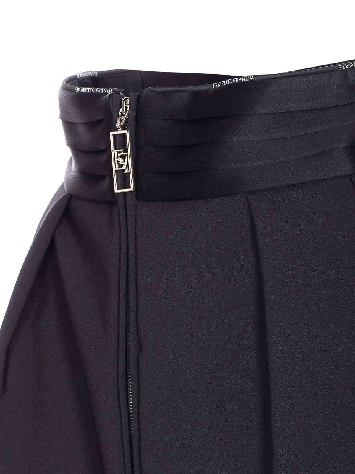 Elisabetta Franchi Knee Length And Midi Skirts With Belt Loops In Black