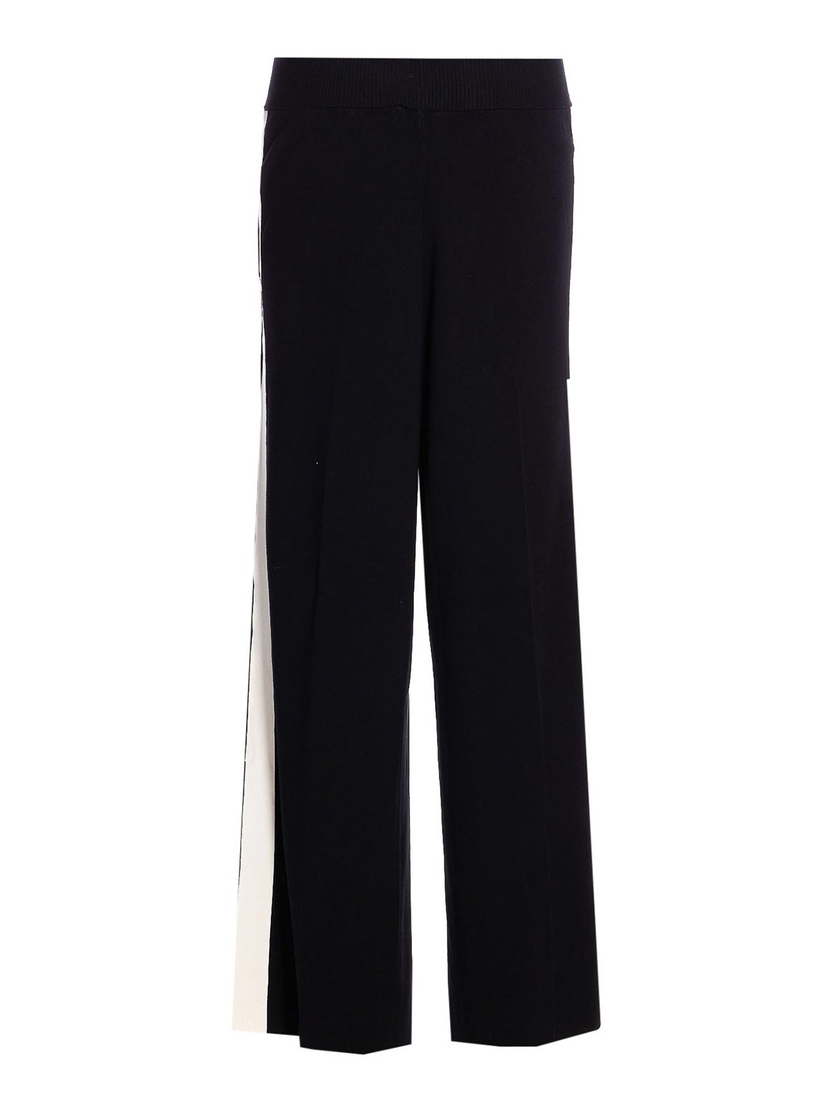 Elisabetta Franchi Flared Fit Trousers With Side Stripe Detail In Black