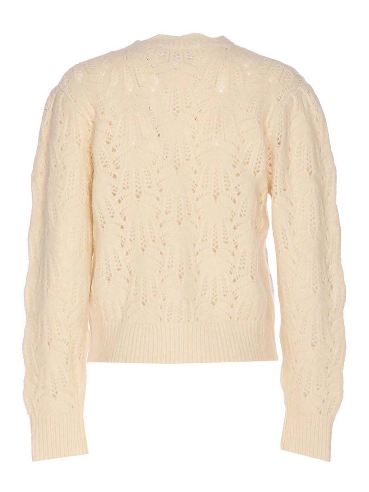 Isabel Marant Étoile Etoile White Knitted Cardigan Buttons Closure In Neutral