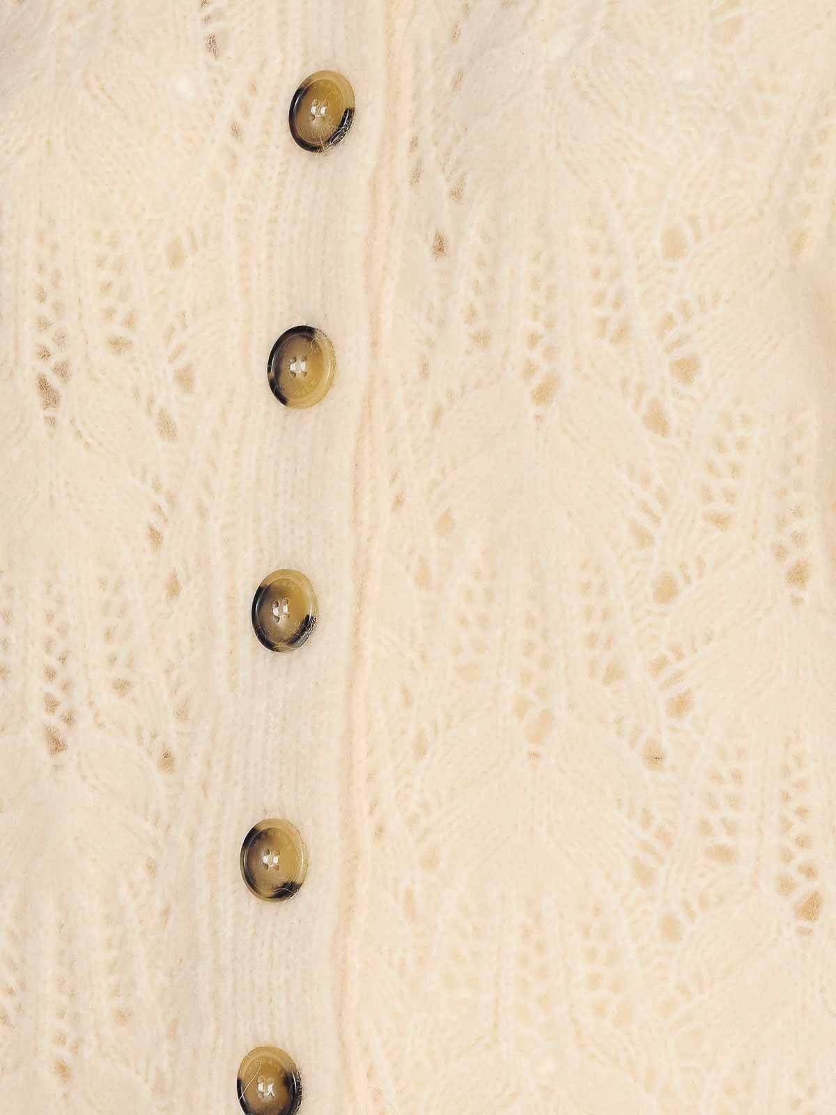 Isabel Marant Étoile Etoile White Knitted Cardigan Buttons Closure In Neutral