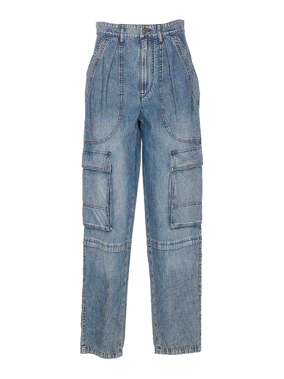 Isabel Marant Étoile Cargo Trousers Featuring Multiple Pockets In Blue