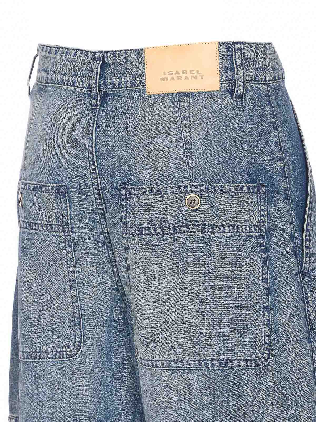 Isabel Marant Étoile Cargo Trousers Featuring Multiple Pockets In Blue