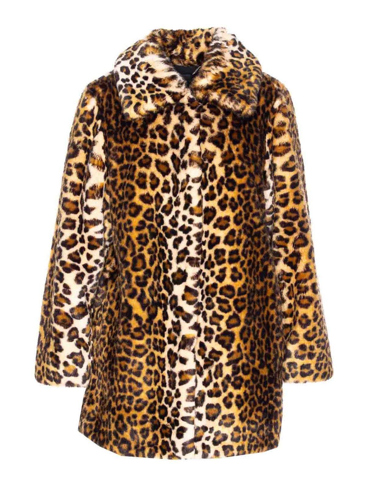 Liu •jo Leopard-print Button-fastening Jacket In Brown