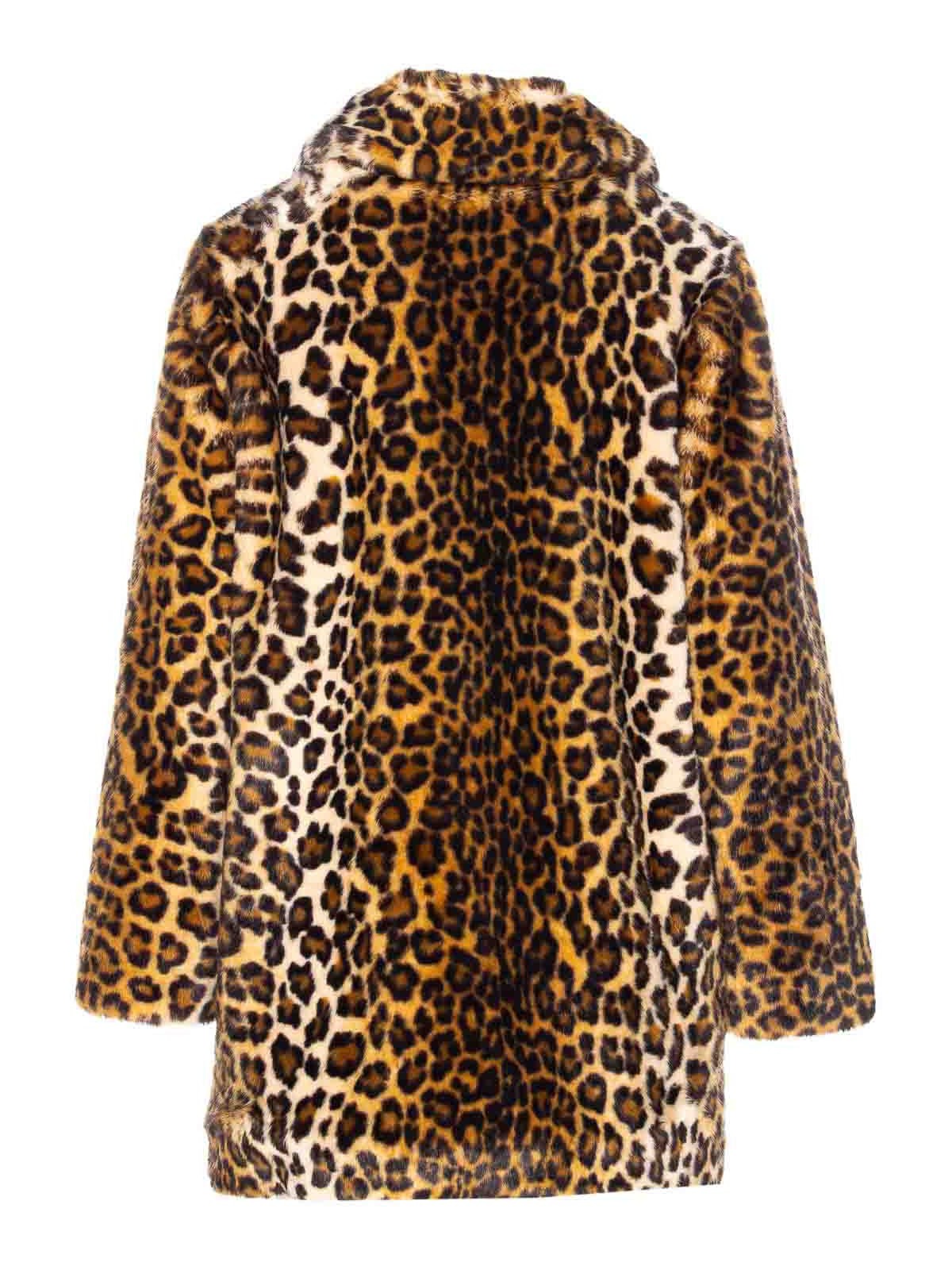 Liu •jo Leopard-print Button-fastening Jacket In Brown