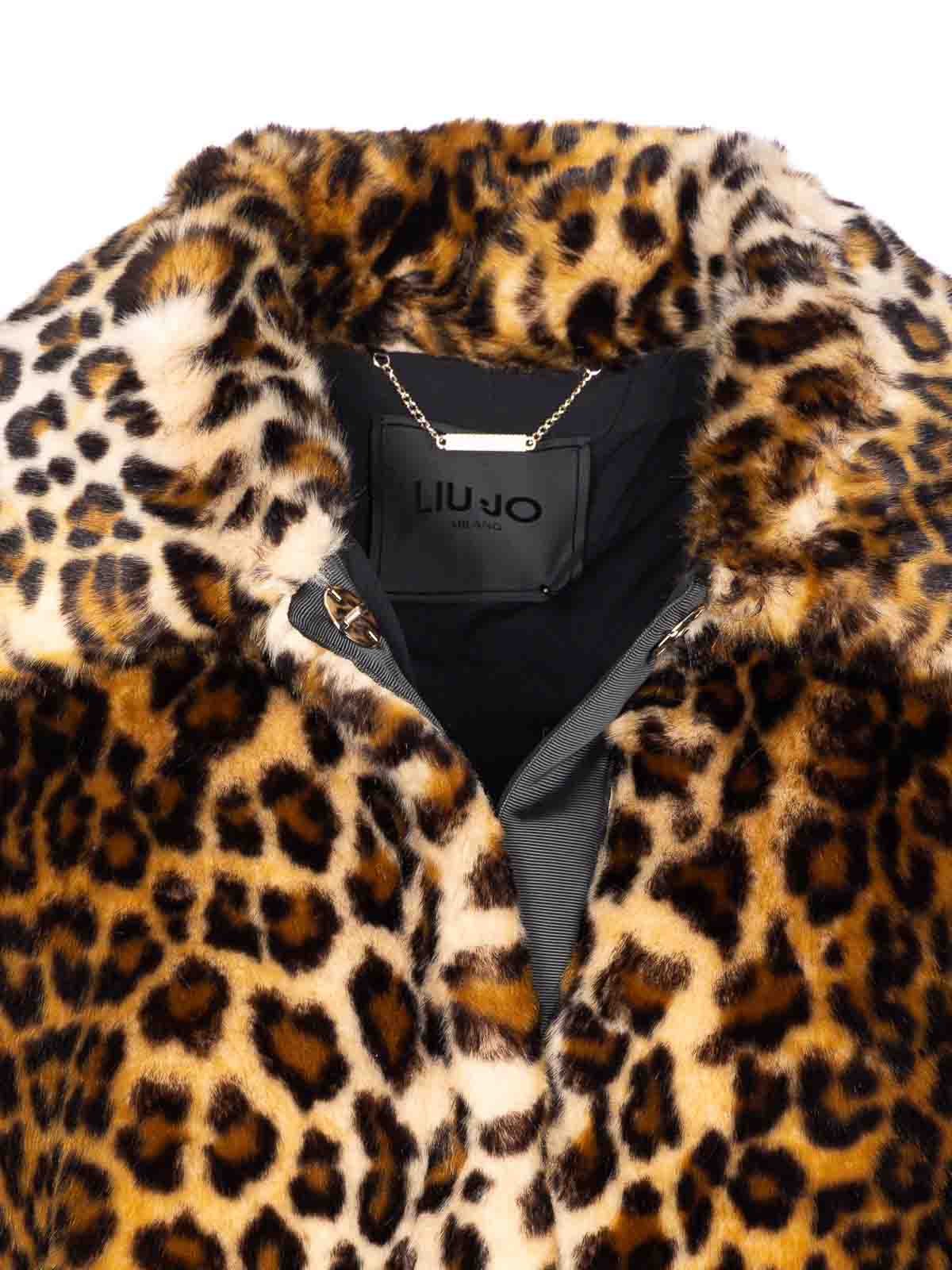 Liu •jo Leopard-print Button-fastening Jacket In Brown