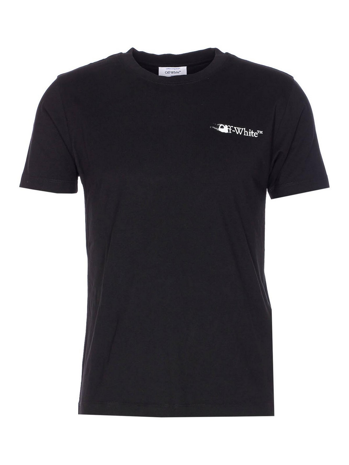 Off-white Arrow Print Crewneck Short Sleeve T-shirt In Black