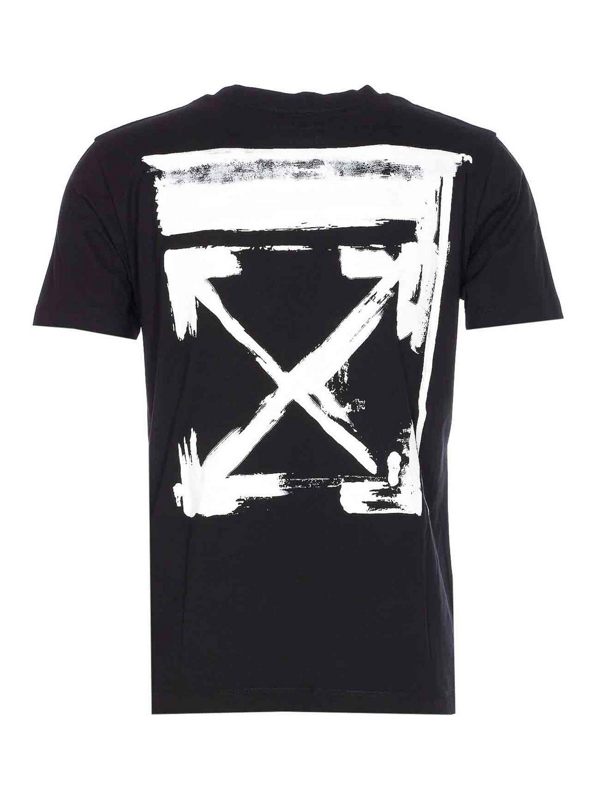Off-white Arrow Print Crewneck Short Sleeve T-shirt In Black
