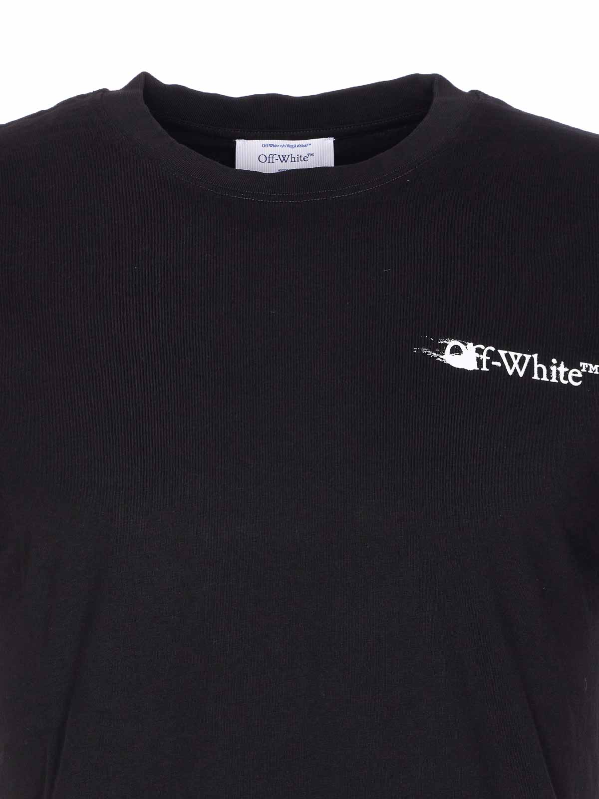 Off-white Arrow Print Crewneck Short Sleeve T-shirt In Black