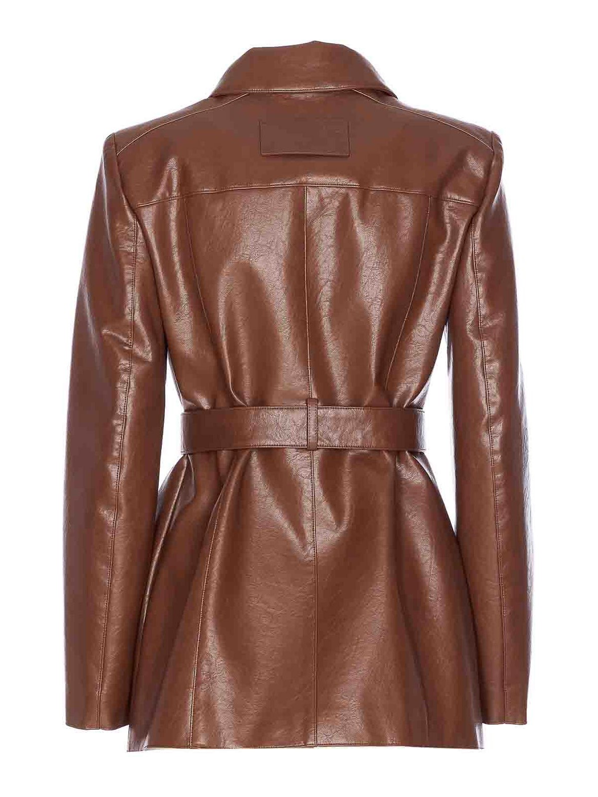 Patrizia Pepe Brown Jacket Frontal Buttons Closure In Multi