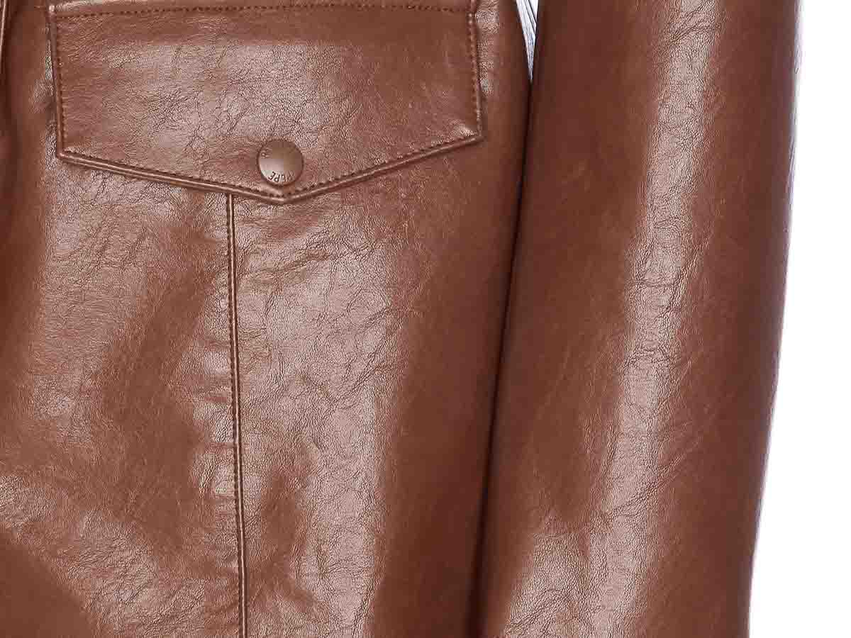 Patrizia Pepe Brown Jacket Frontal Buttons Closure In Multi