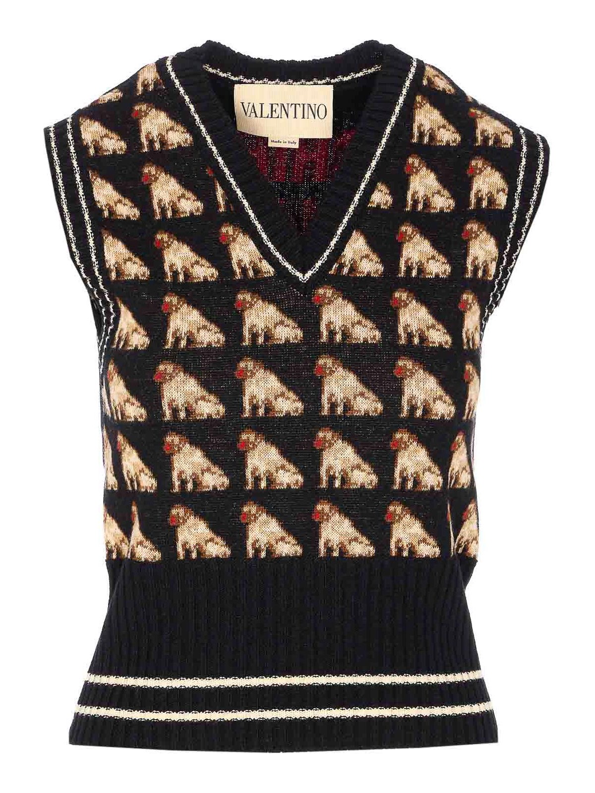 Valentino Knit Vest In Black