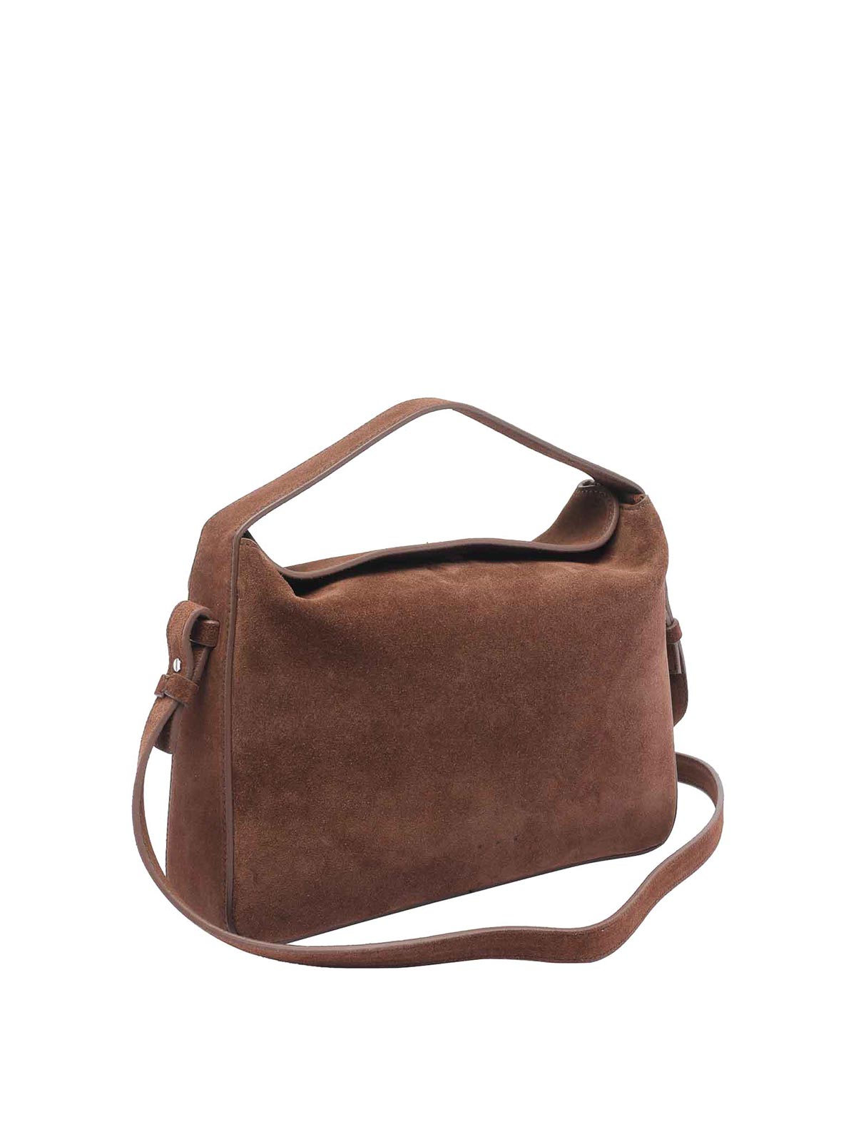 Aesther Ekme Soft Baguette Crossbody Bag 238 Suede Cocoa In Brown