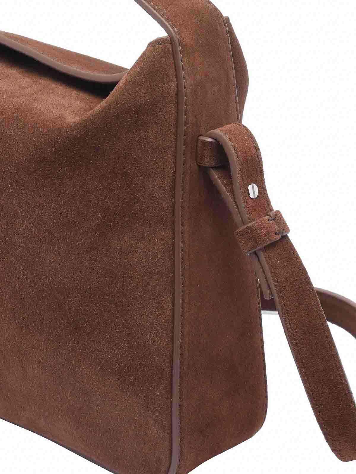 Aesther Ekme Soft Baguette Crossbody Bag 238 Suede Cocoa In Brown