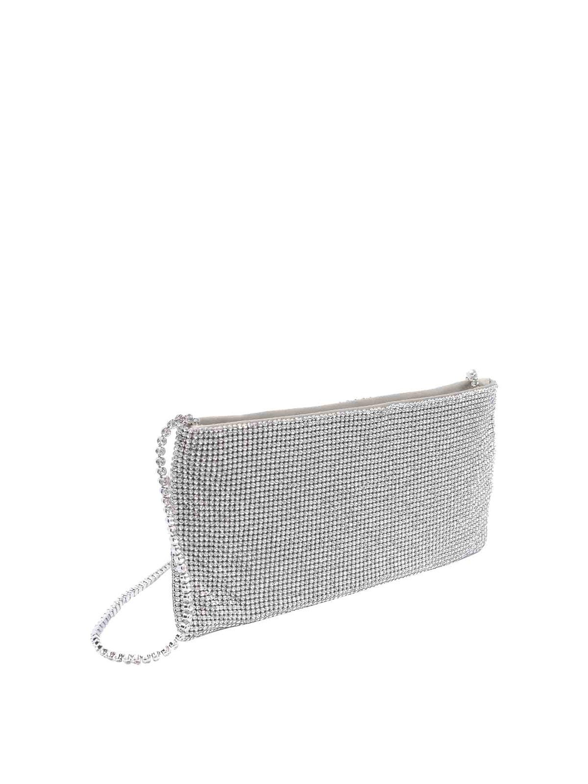 Benedetta Bruzziches Your Best Friend La Petite Pochette Bag In Silver