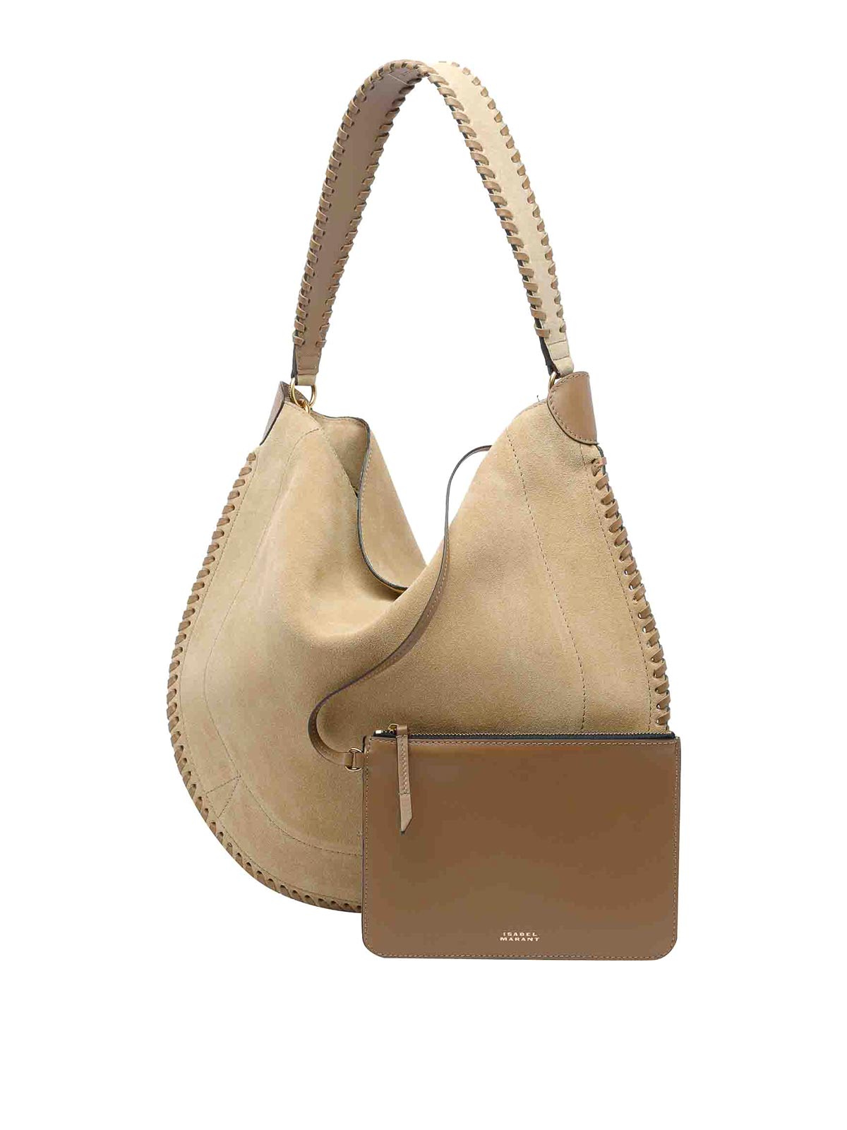 Isabel Marant Soft Oskan Hobo Bag In Sand