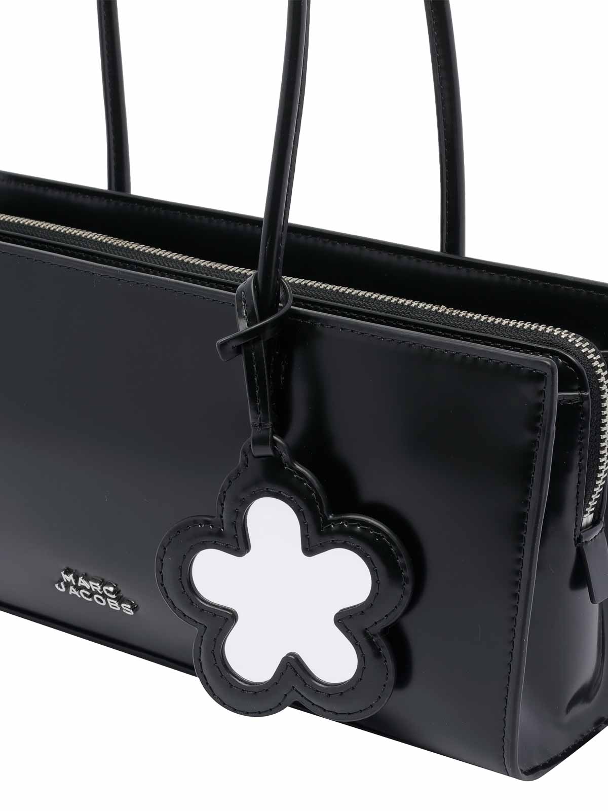 Marc Jacobs The Mirror Satchel Shoulder Bag In Black