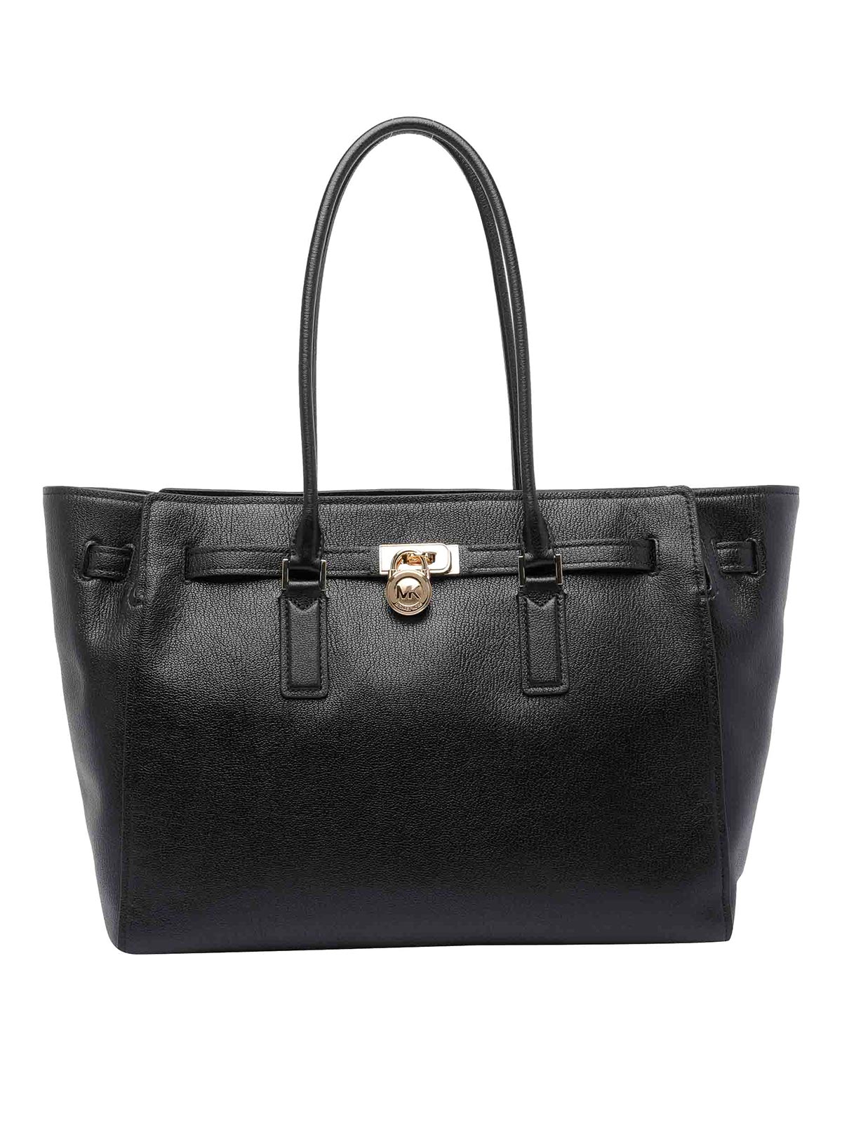 Michael Michael Kors Large Hamilton Tote Bag In Black