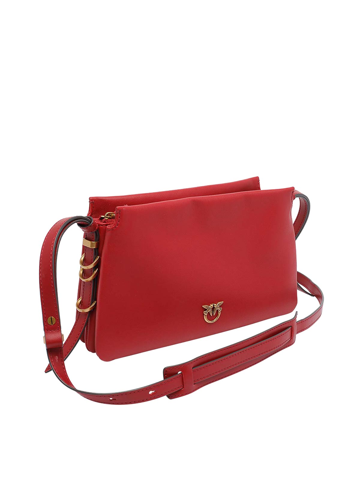 Pinko Mini One Two Three Crossbody Bag In Red