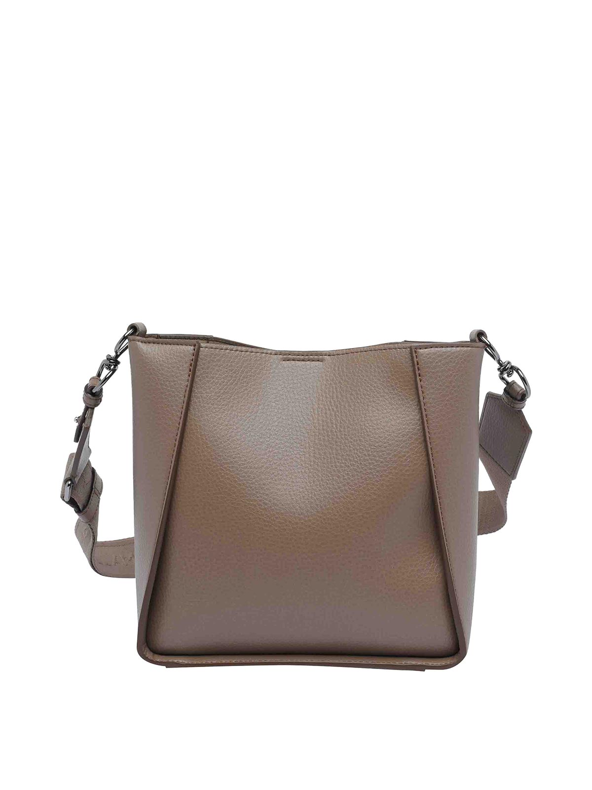 Stella Mccartney Adjustable Strap Crossbody Bag Logo In Brown