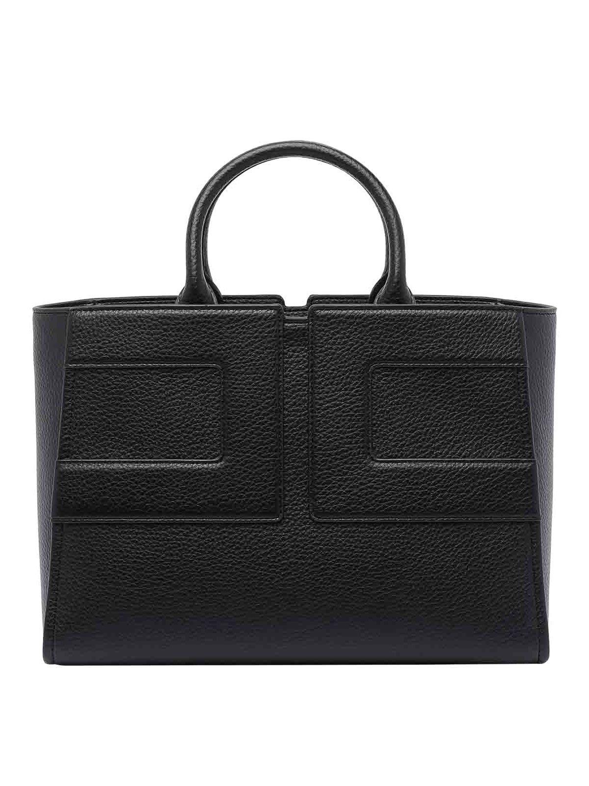Elisabetta Franchi Logo Handbag In Black