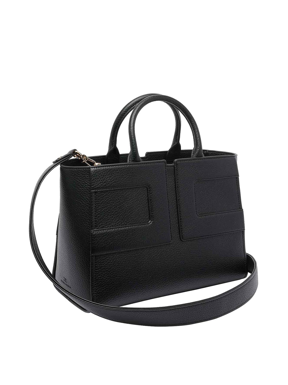 Elisabetta Franchi Logo Handbag In Black