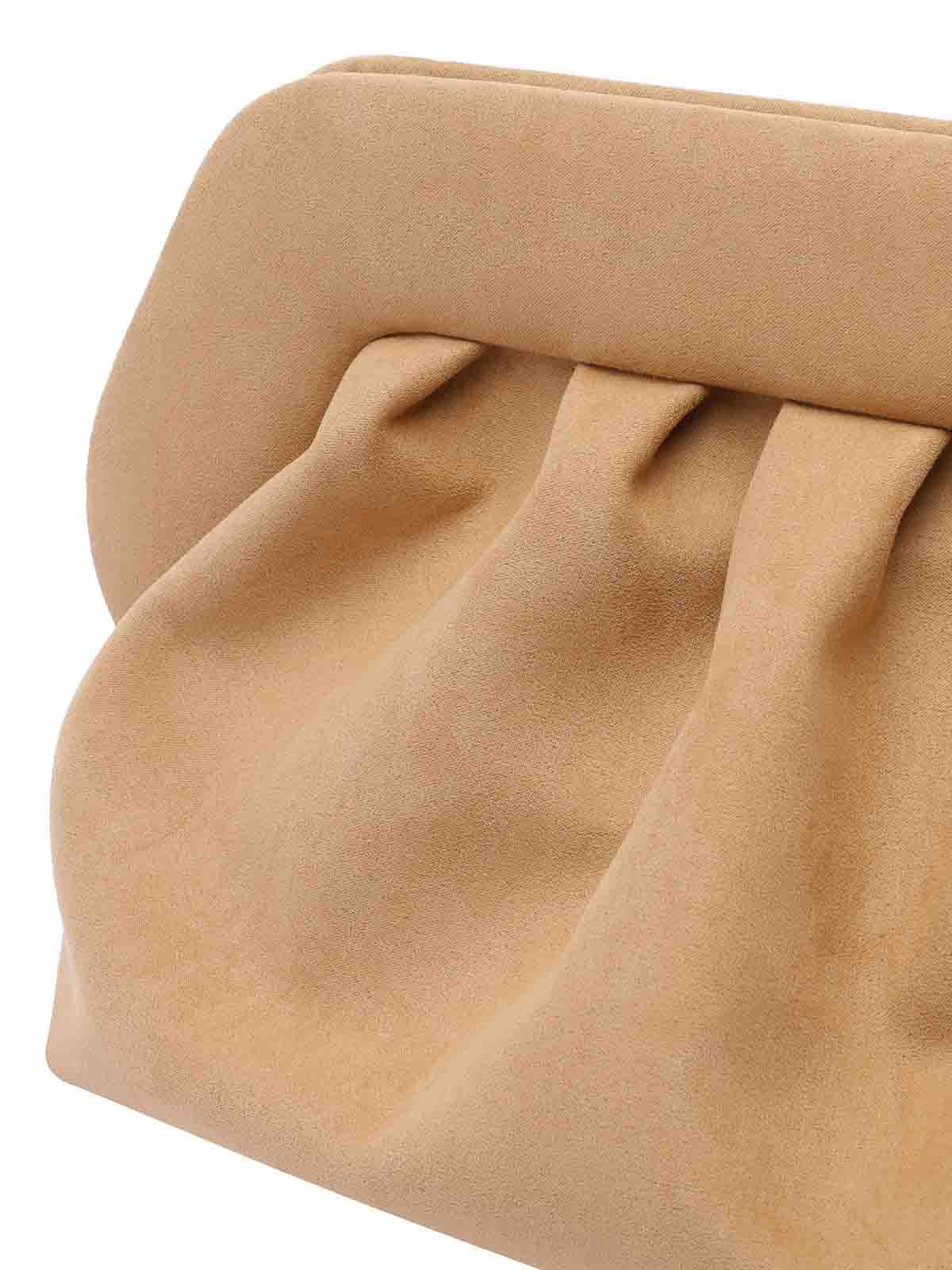 Themoirè Bios Suede Clutch In Sand