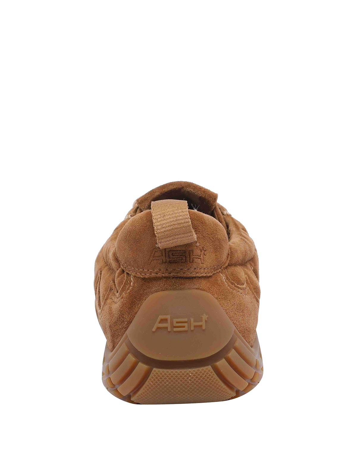 Ash Suede Low Top Sneakers With Round Toe In Nude
