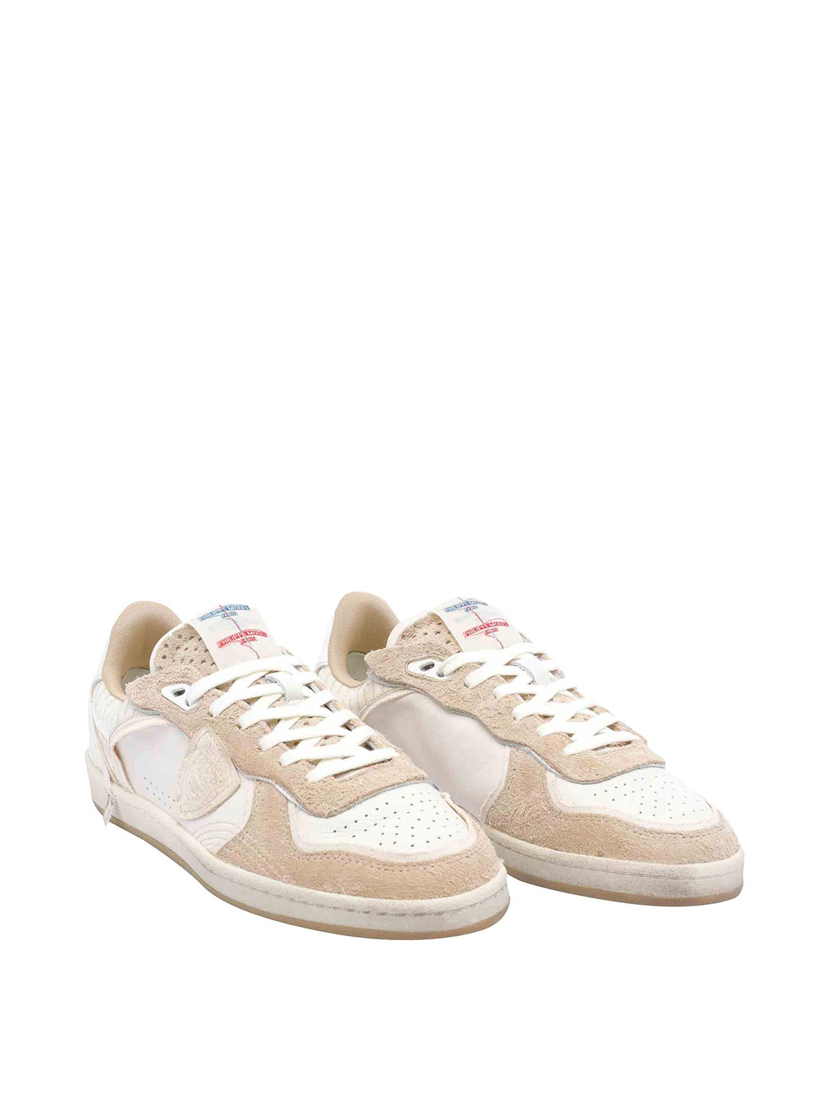Philippe Model Beige And White Pgal Sneakers In Multi