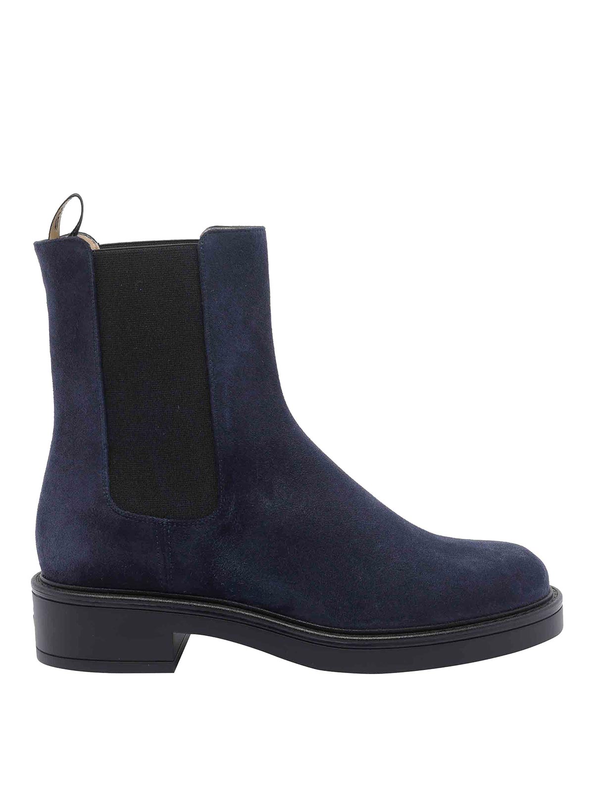 Stuart Weitzman Suede Ankle Boots Featuring Block Heel In Blue