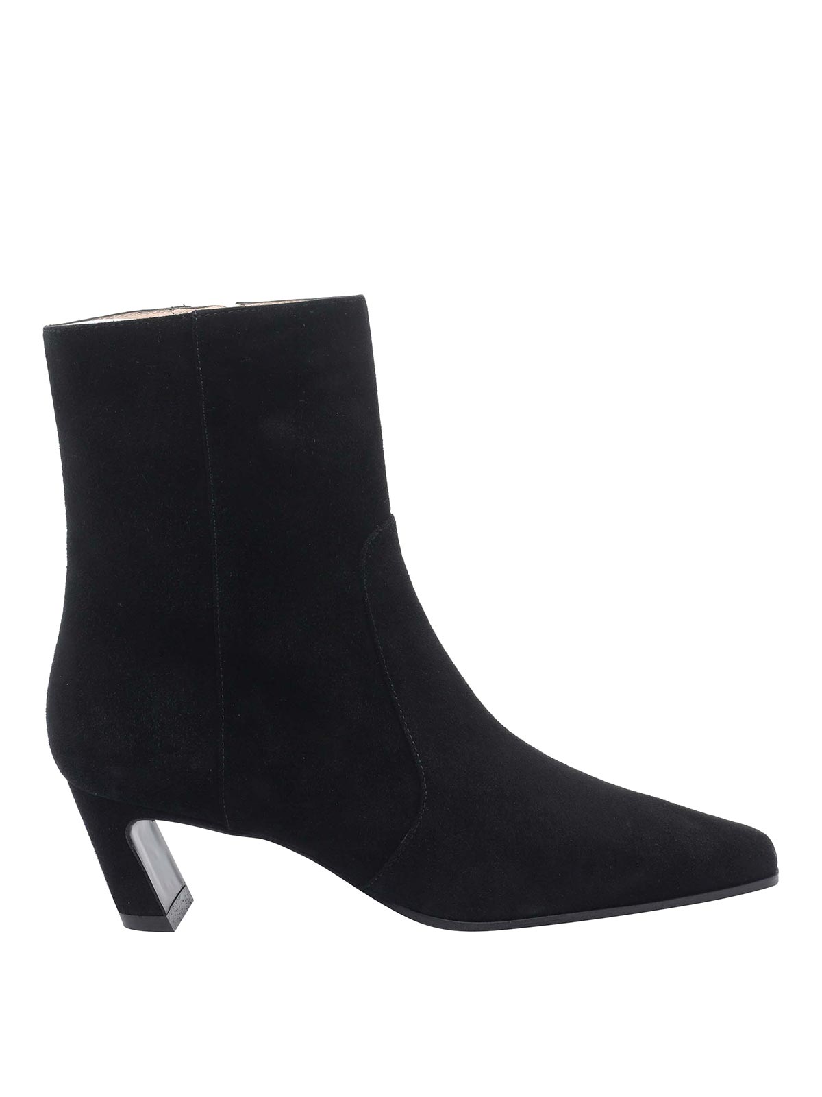 Stuart Weitzman Stassi Zip Booties In Black