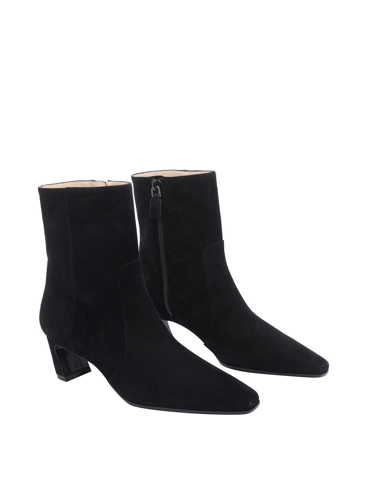 Stuart Weitzman Stassi Zip Booties In Black