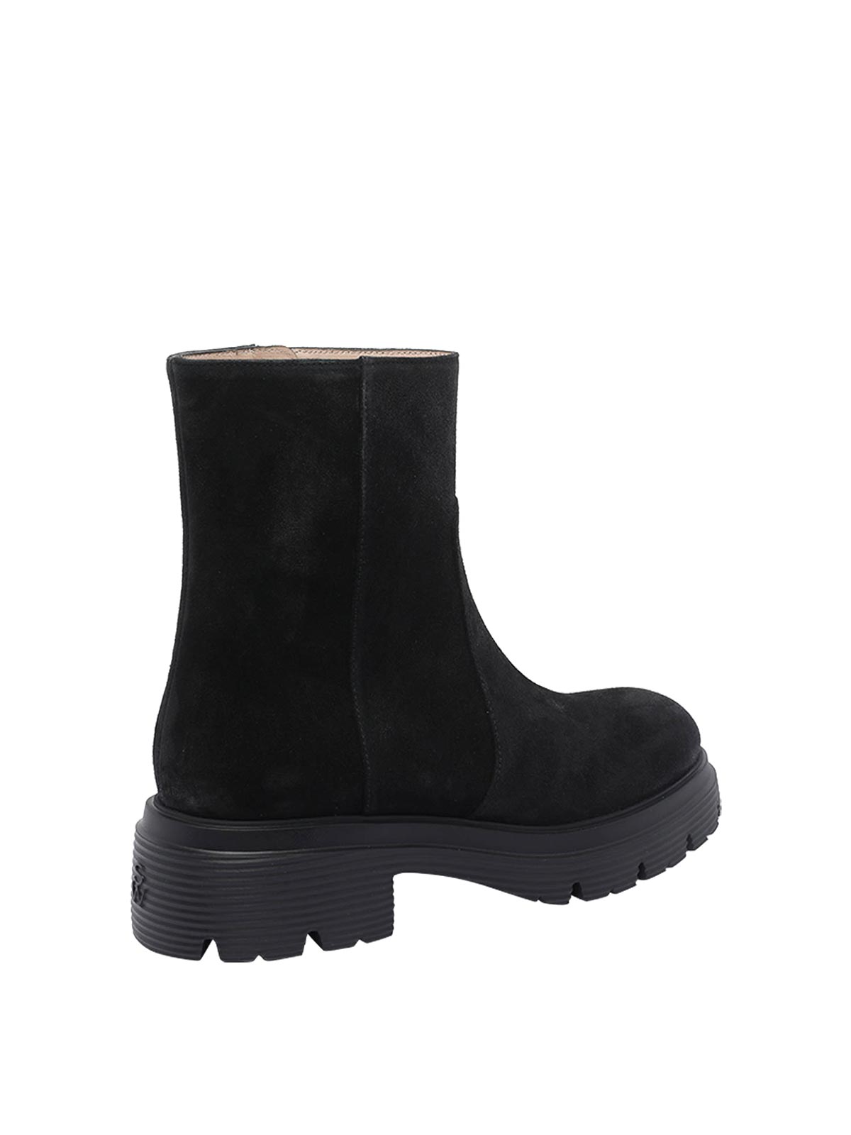 Stuart Weitzman Hudson Lite Suede Zip Ankle Boots In Black
