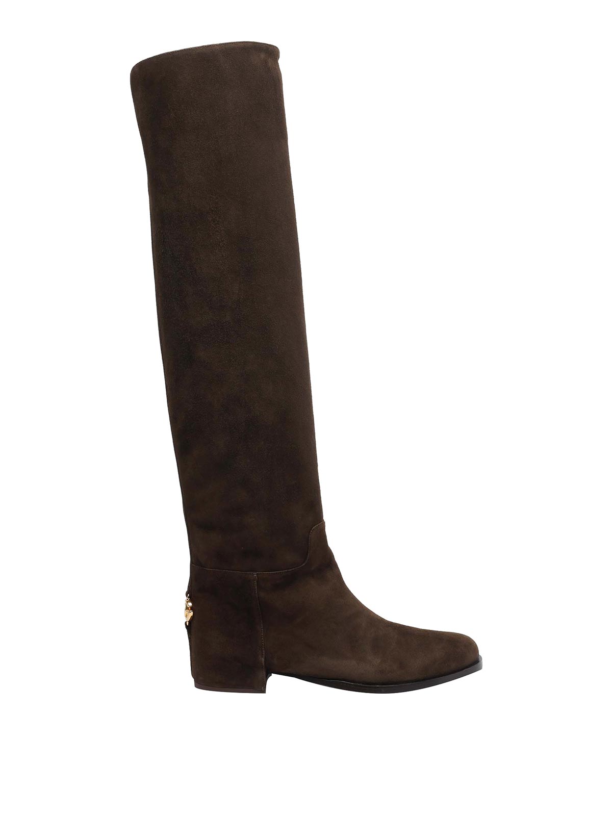 Dolce & Gabbana Suede Boots In Brown