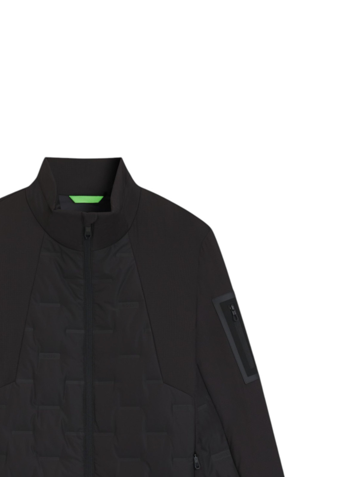 Hugo Boss Cropped Down Jacket With Water-repellent Finish In Black
