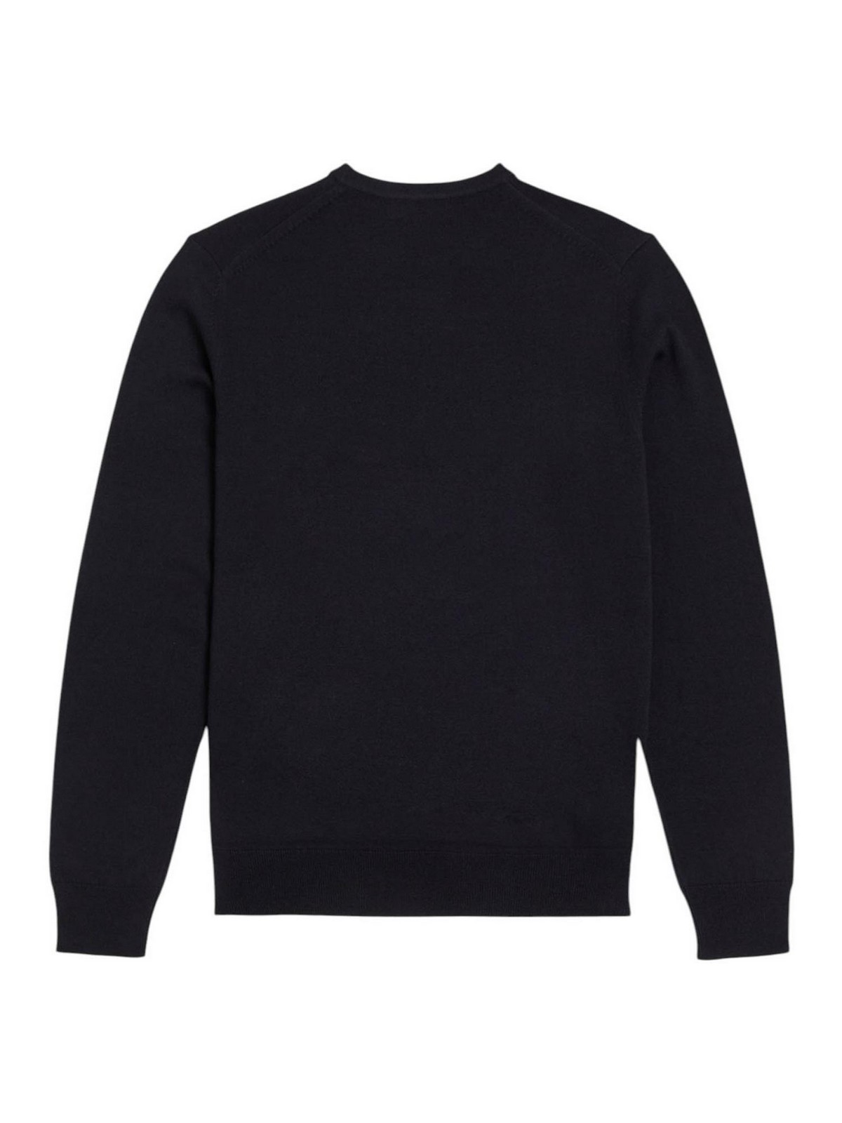 Fred Perry Logo-embroidered Crew-neck Jumper In Black