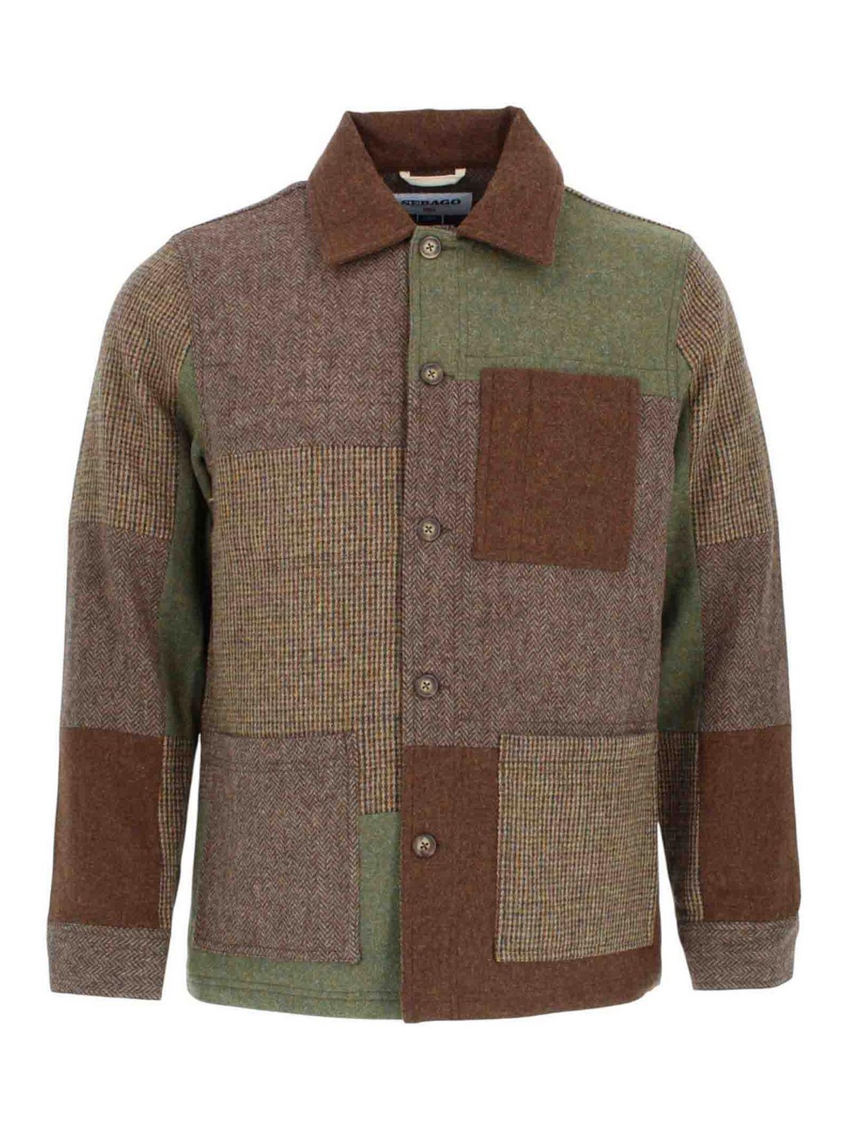 Sebago Medio Dorr Patchwork Jacket In Brown