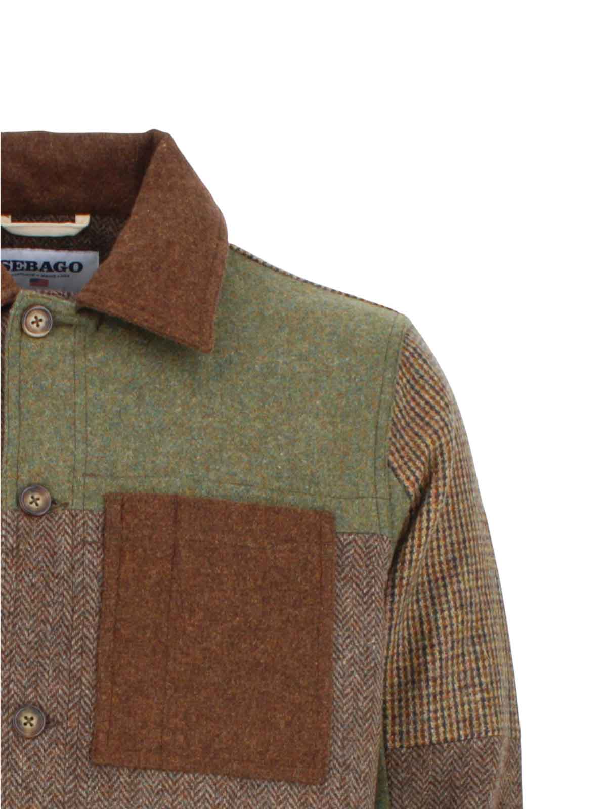 Sebago Medio Dorr Patchwork Jacket In Brown