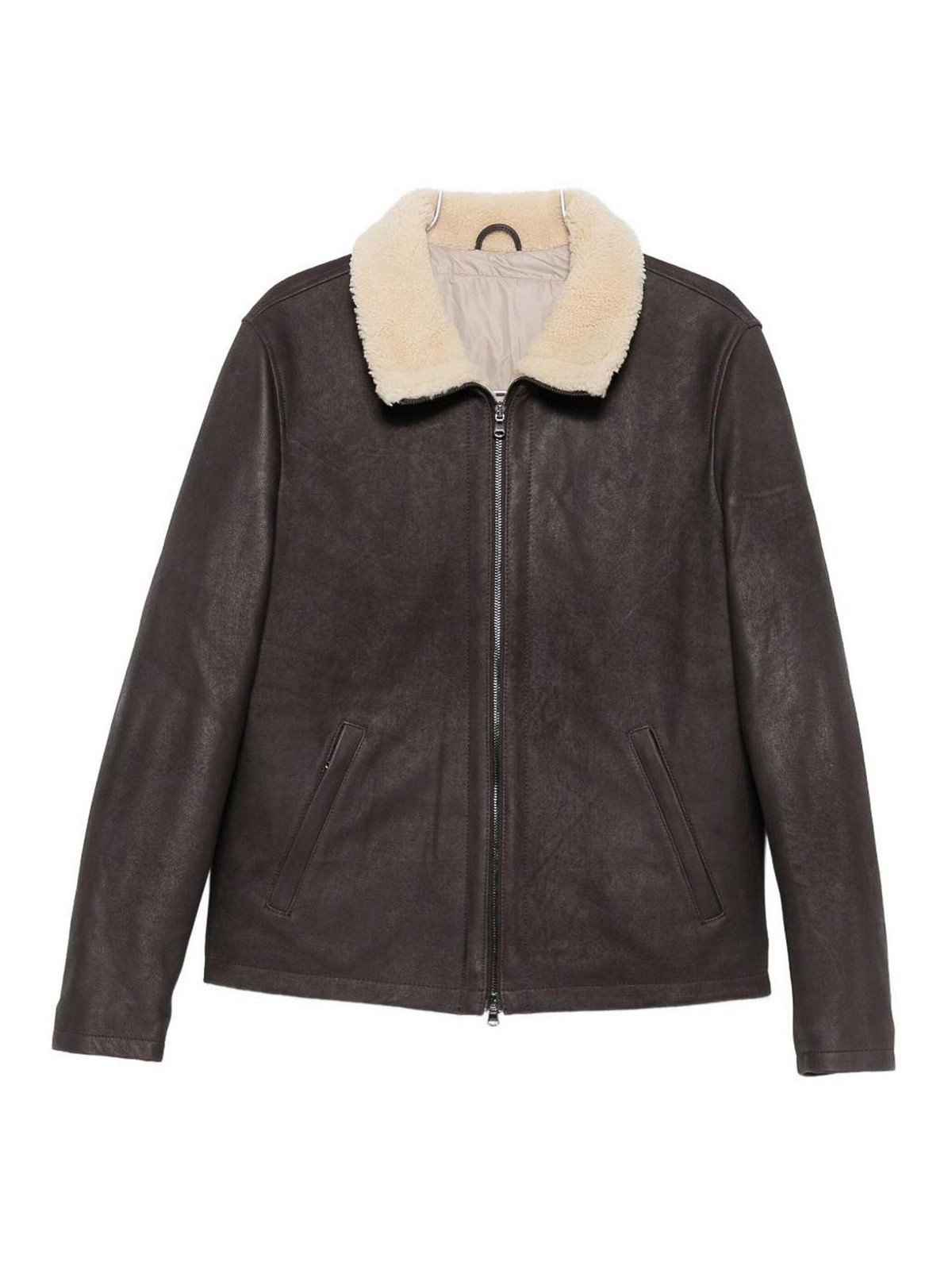 Barba Napoli Rich Brown Sheepskin Jacket In Brown